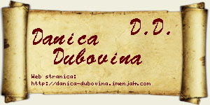 Danica Dubovina vizit kartica